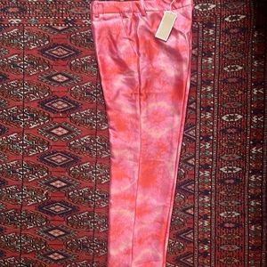 Papaya colored pants Michael Kors for Bergdorf Goodman size 4 50% silk/50% wool